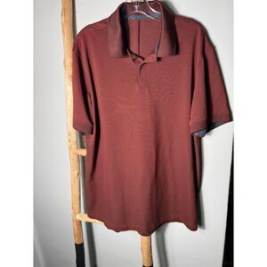 Lululemon Golf Polo Mens XL Burgundy Live in Practice Casual Shirt Active